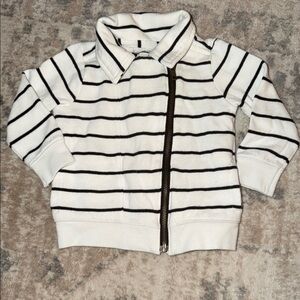 Old Navy Kids Black and White Striped Hoodie